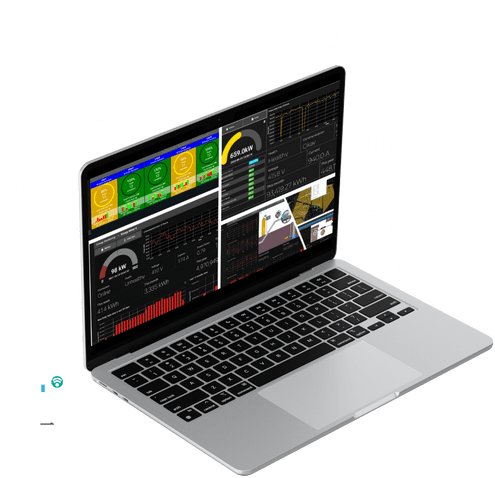 Syncross IIoT dasboard in laptop overview